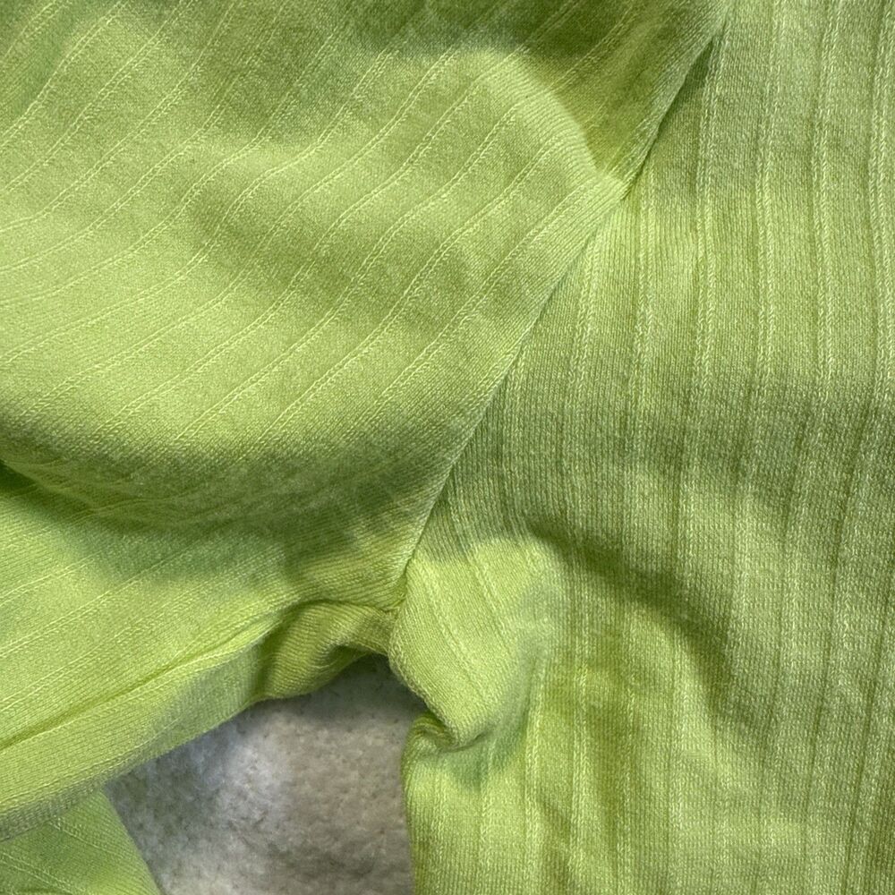 Anthropologie NWT Whitley Mock Neck Top XS Lime Green Modal Stretch $48 Retail - Picture 7 of 10